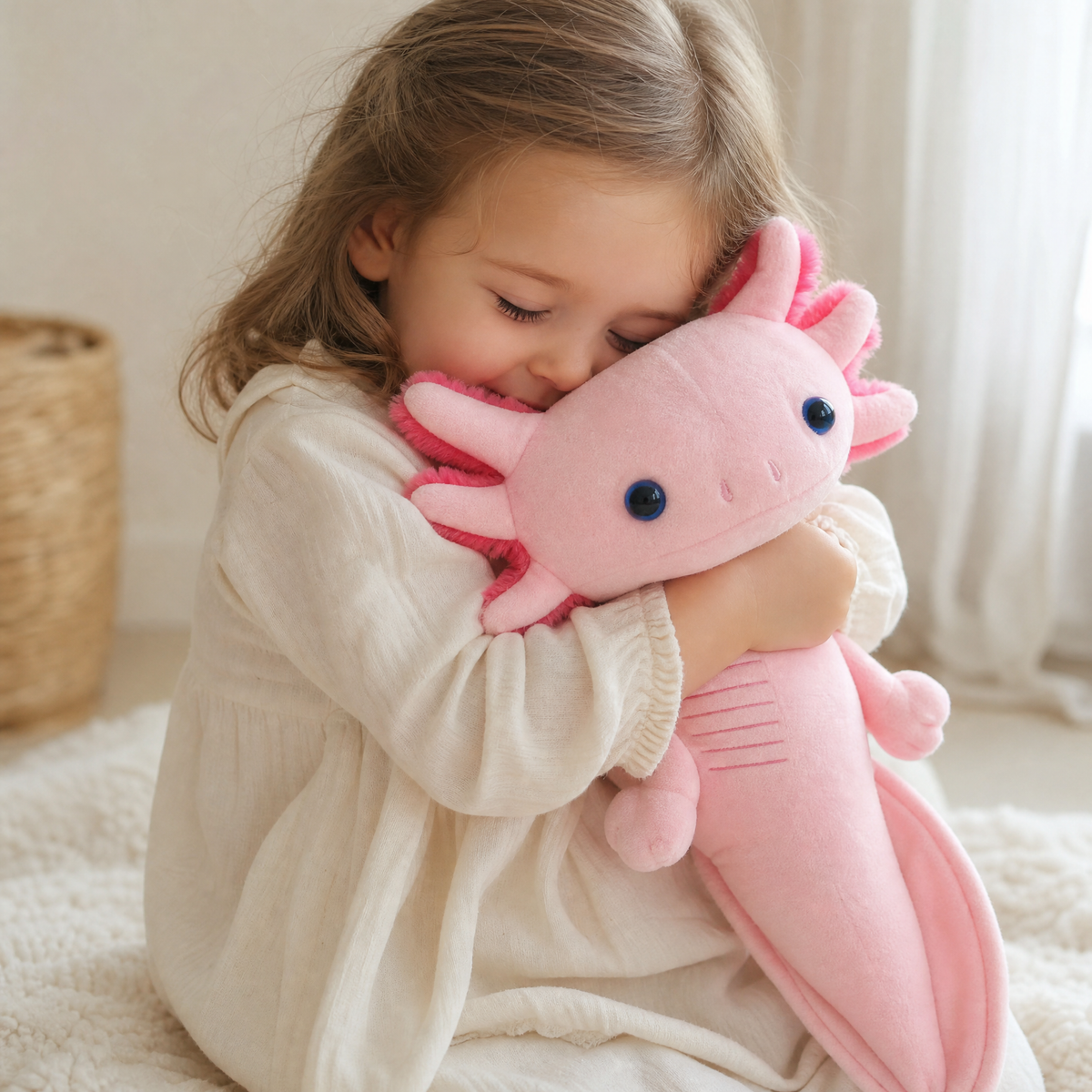 Axolotl Kuschelkissen Rosa 45–80 cm