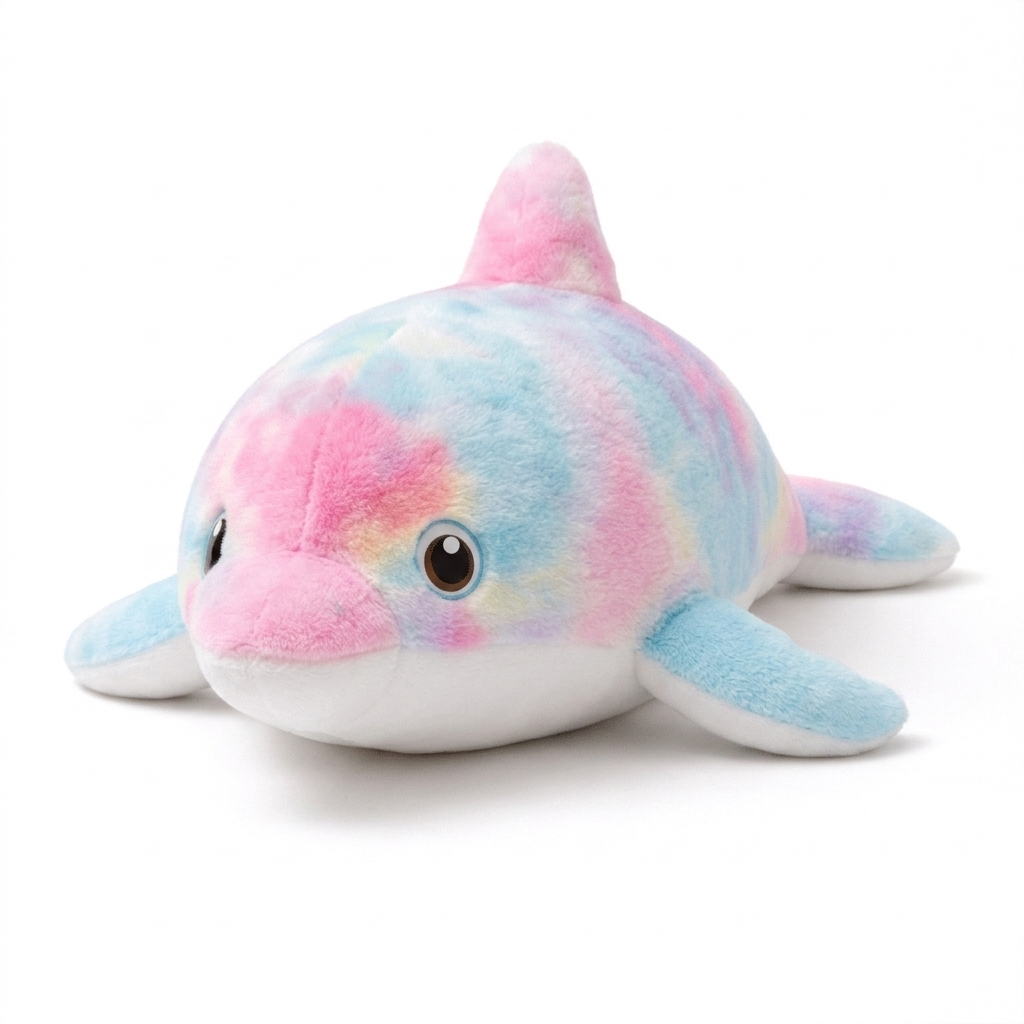 Regenbogen Delfin Kuscheltier 50–130 cm