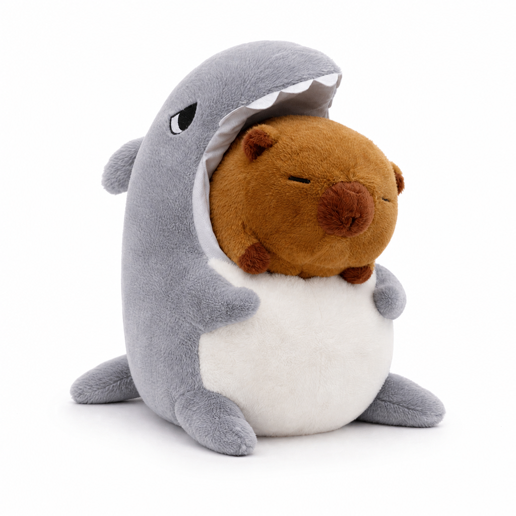 Capybara im Hai-Kostüm 30–50 cm