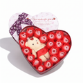 Teddybär Herz-Geschenkbox mit Rosen 6 cm