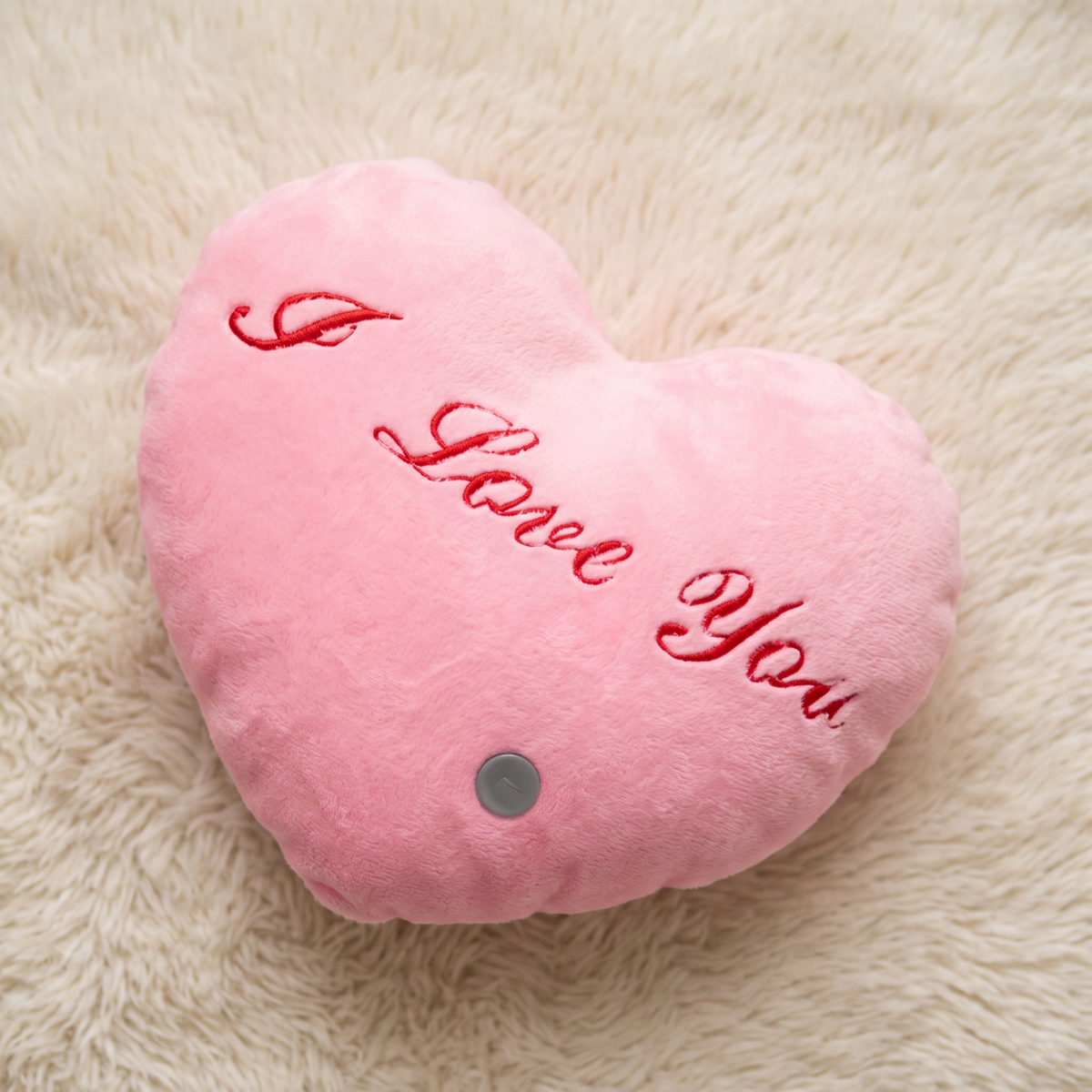 Herz Kuschelkissen I Love You Rosa 35 cm