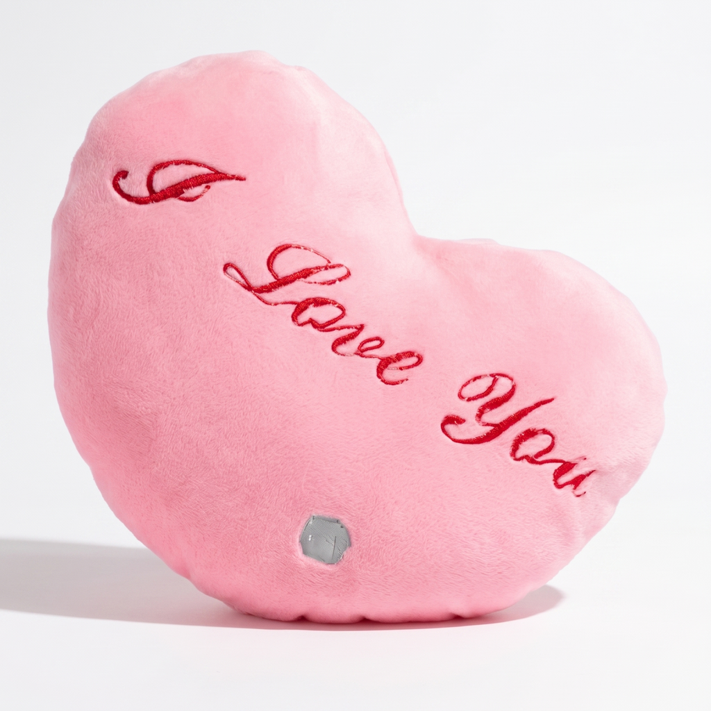Herz Kuschelkissen I Love You Rosa 35 cm