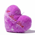 Herz Kuschelkissen I Love You Violett 35 cm