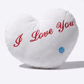 Herz Kuschelkissen I Love You Weiß 35 cm