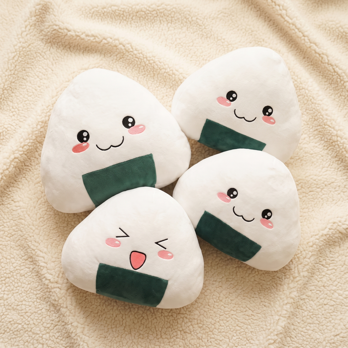 Kawaii Onigiri Kuschelkissen 30–50 cm