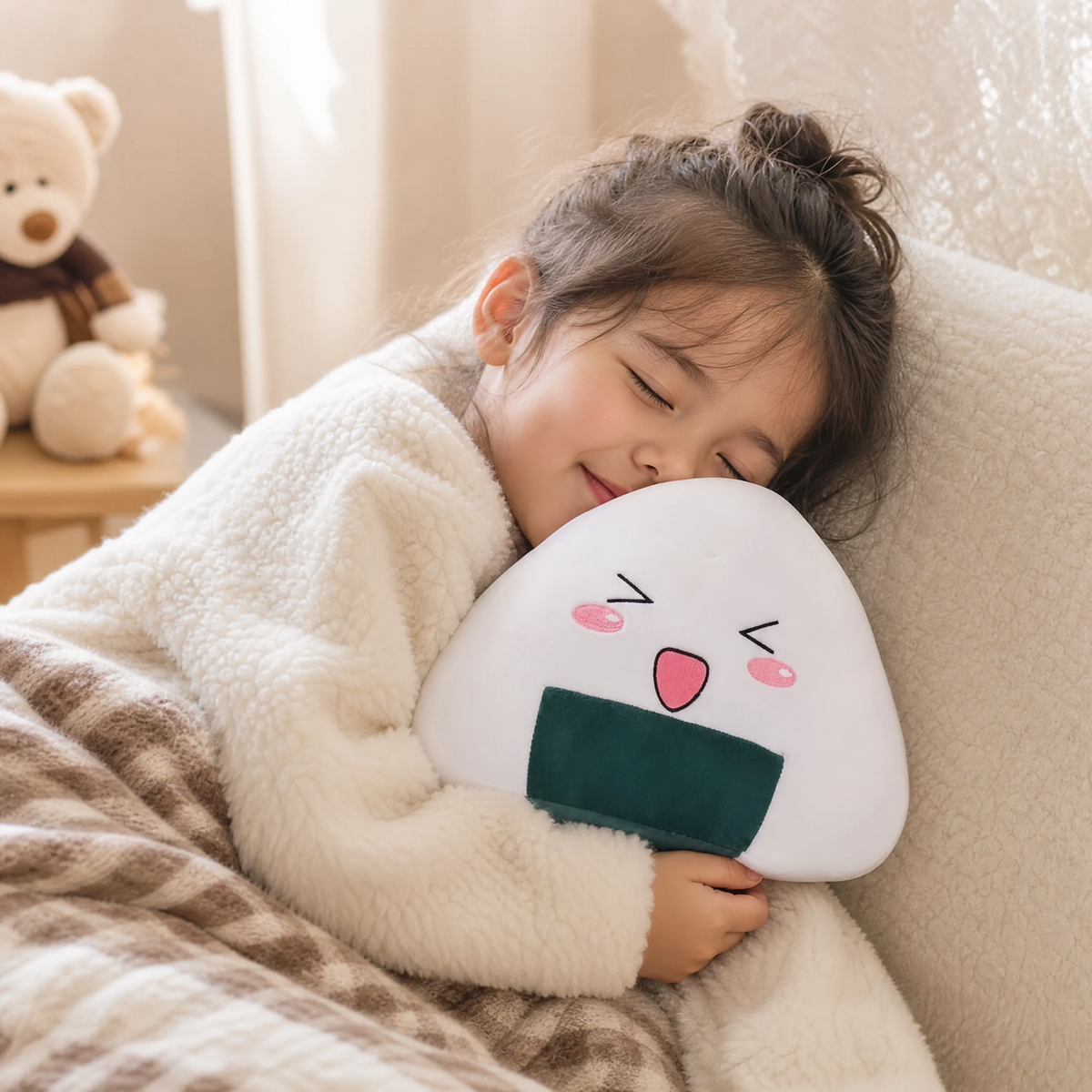 Kawaii Onigiri Kuschelkissen 30–50 cm