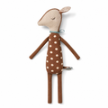 Hirsch Stoffpuppe mit gepunktetem Kleid 38 cm