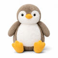 Pinguin Kuscheltier Taupe-Weiß 25–35 cm