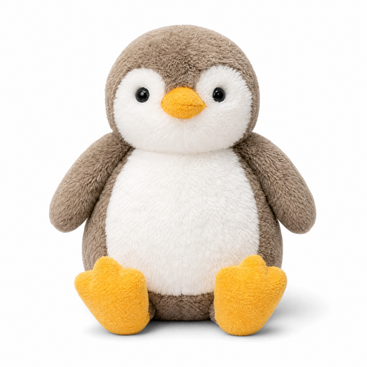 Pinguin Kuscheltier Taupe-Weiß 25–35 cm