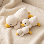 Weißes Enten Kuscheltier mit gelbem Schnabel 45–75 cm
