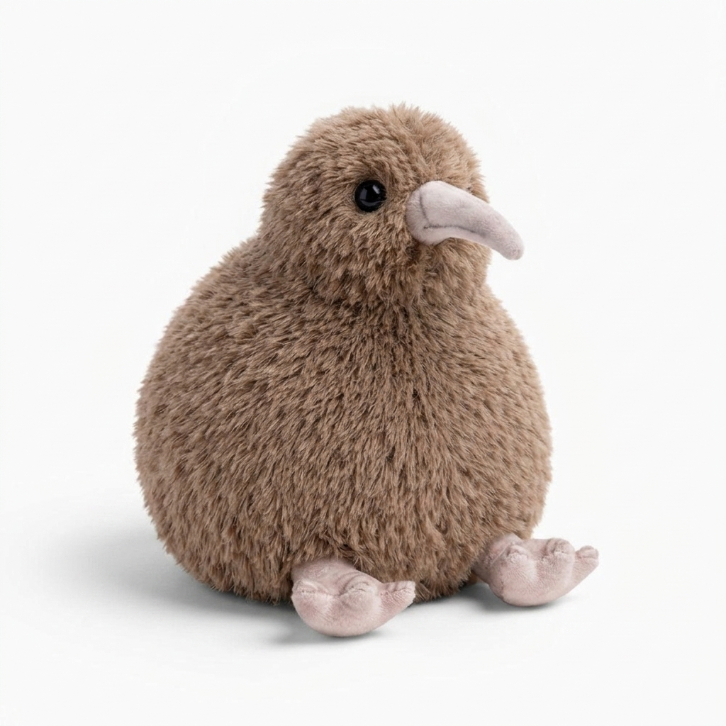 Realistisches Kiwi-Vogel Kuscheltier Grau