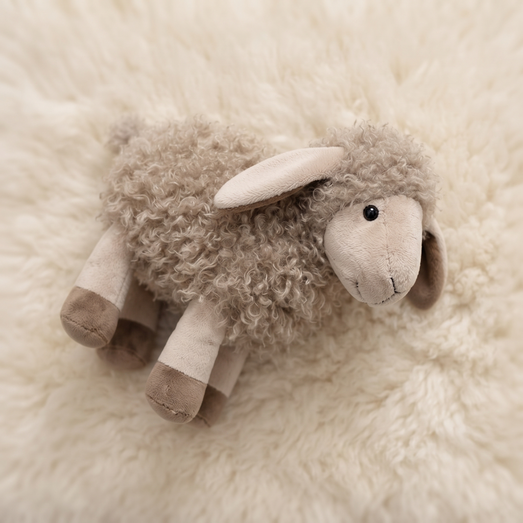 Graues Schaf Kuscheltier 22–33 cm