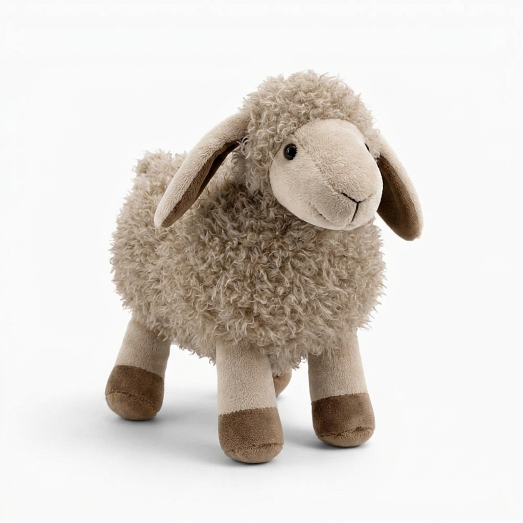 Graues Schaf Kuscheltier 22–33 cm