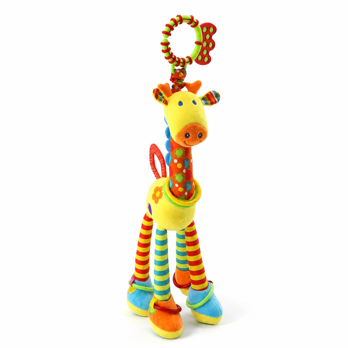 Giraffen Rassel mit Beißring 30 cm