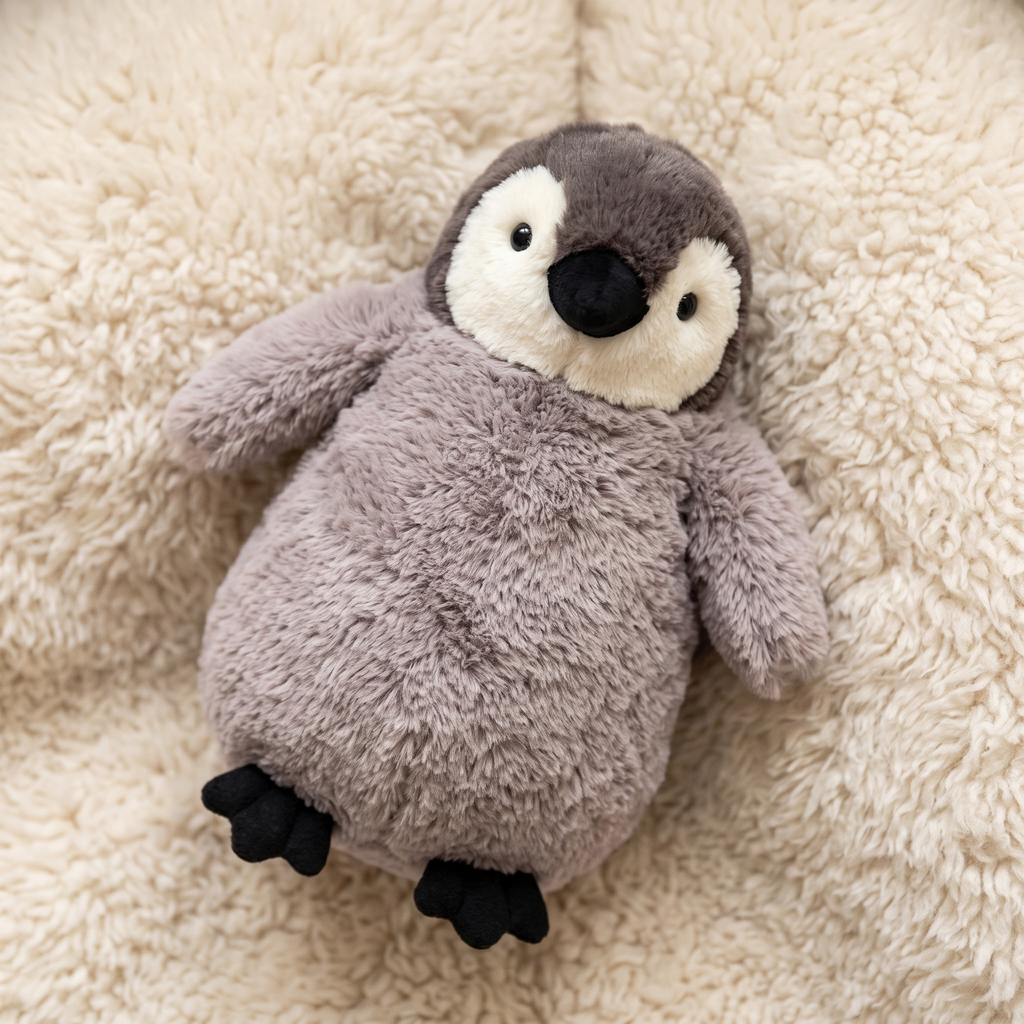 Pinguin Kuschelkissen Grau 23–50 cm