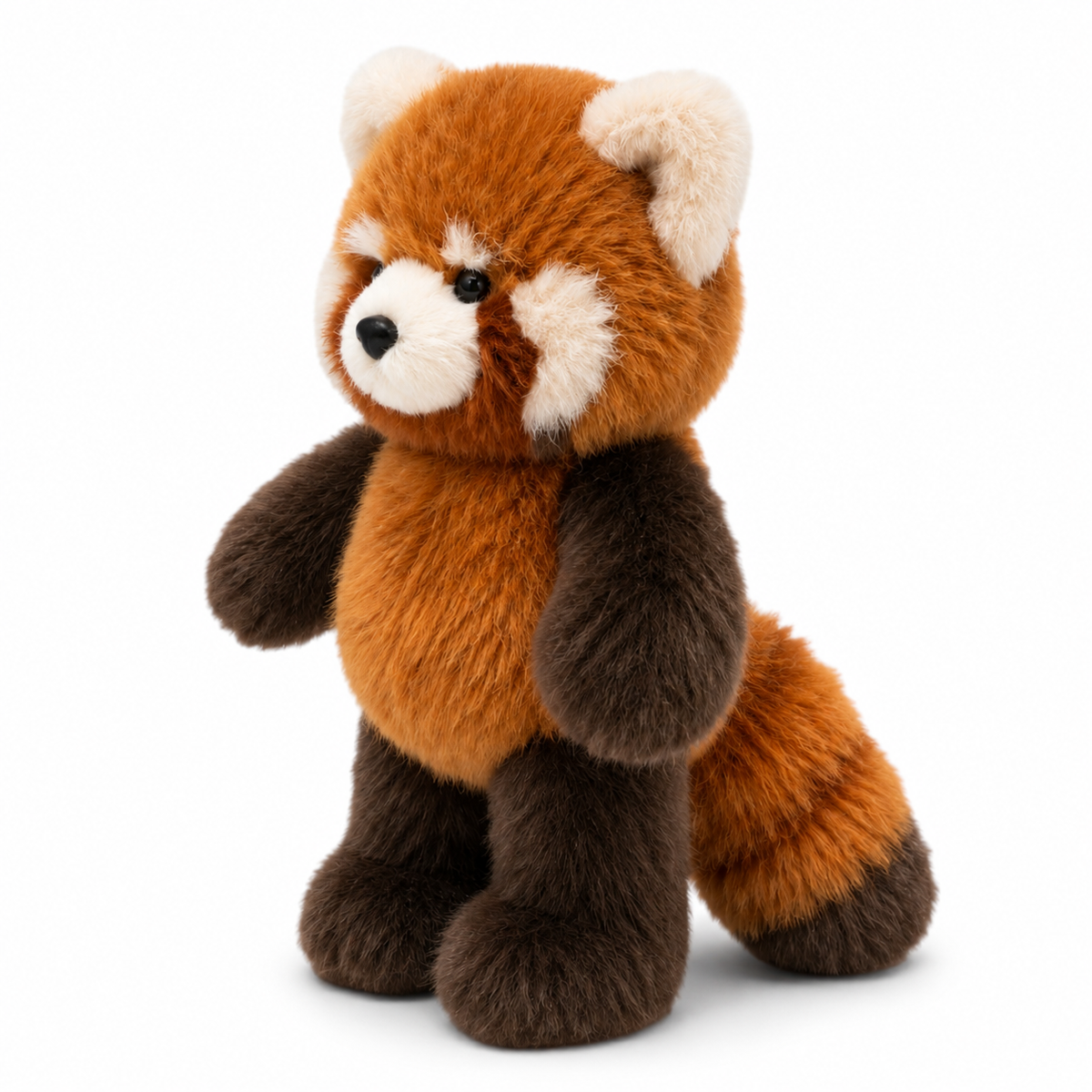 Realistisches Roter-Panda Kuscheltier stehend