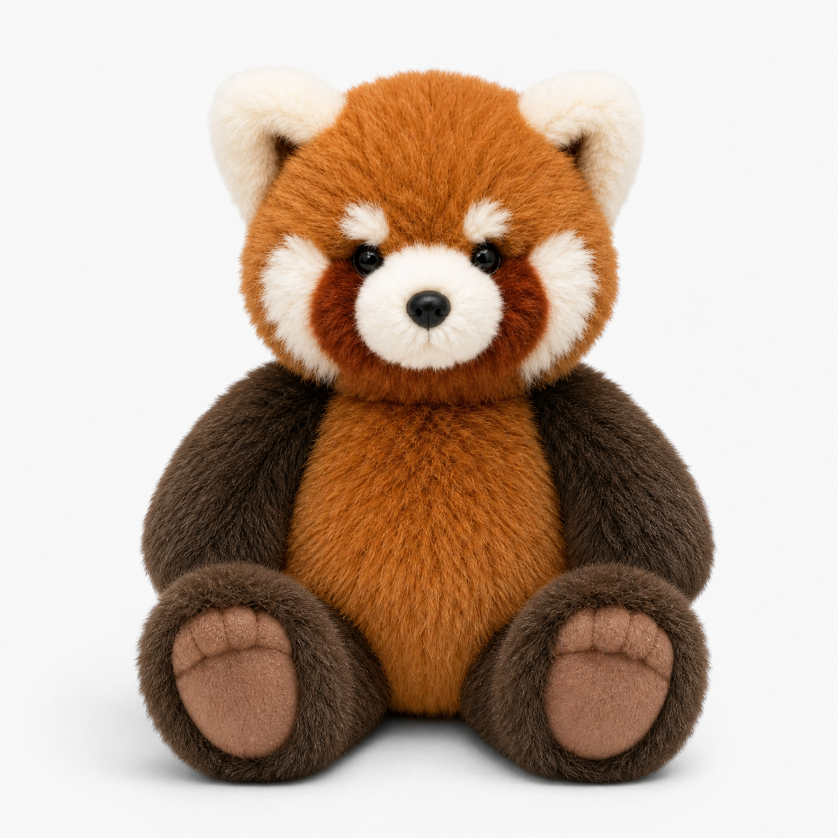 Realistisches Roter-Panda Kuscheltier stehend