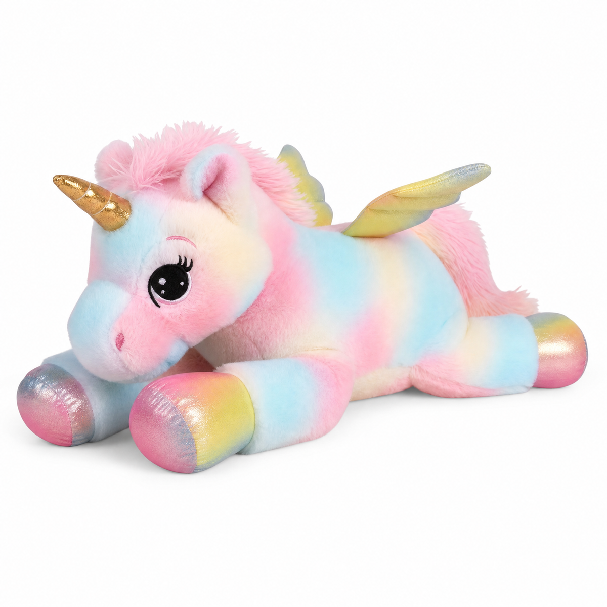 Riesen Einhorn Pastell-Regenbogen 60 cm
