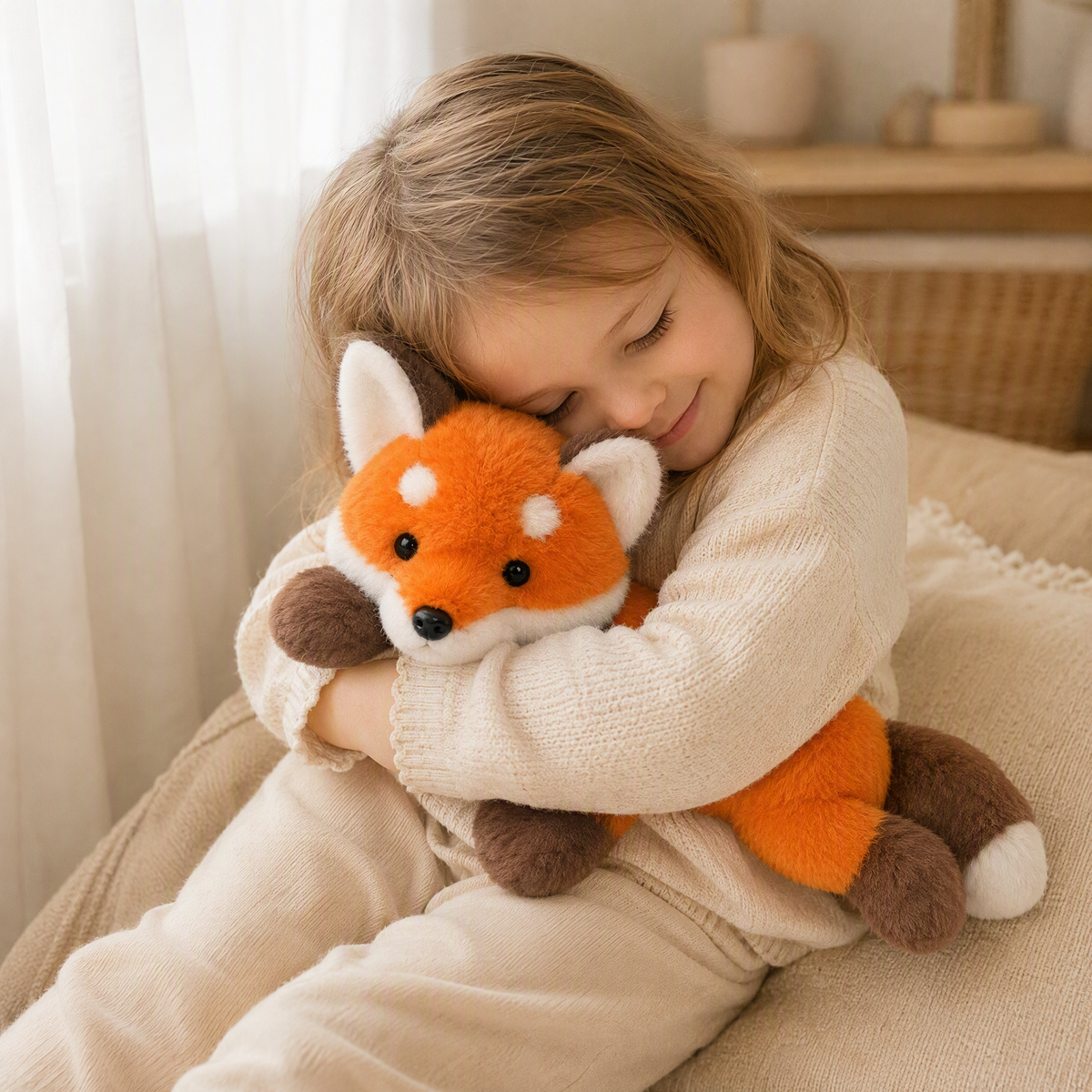 Liegendes Fuchs Kuscheltier 30–60 cm