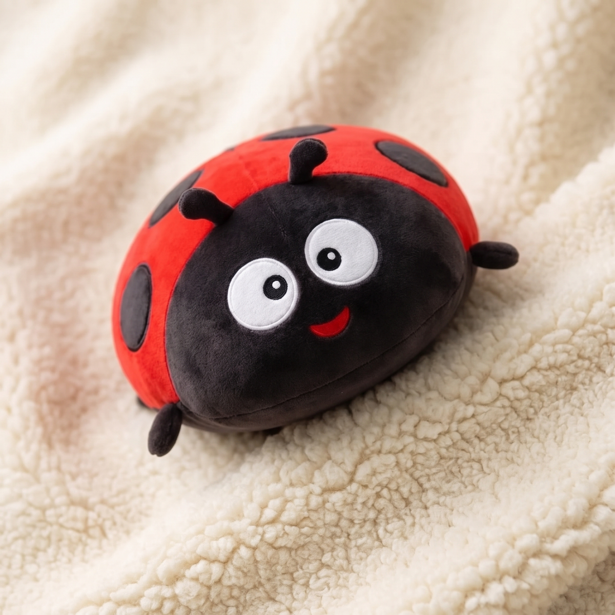 Marienkäfer Kuscheltier Rot-Schwarz 40–60 cm