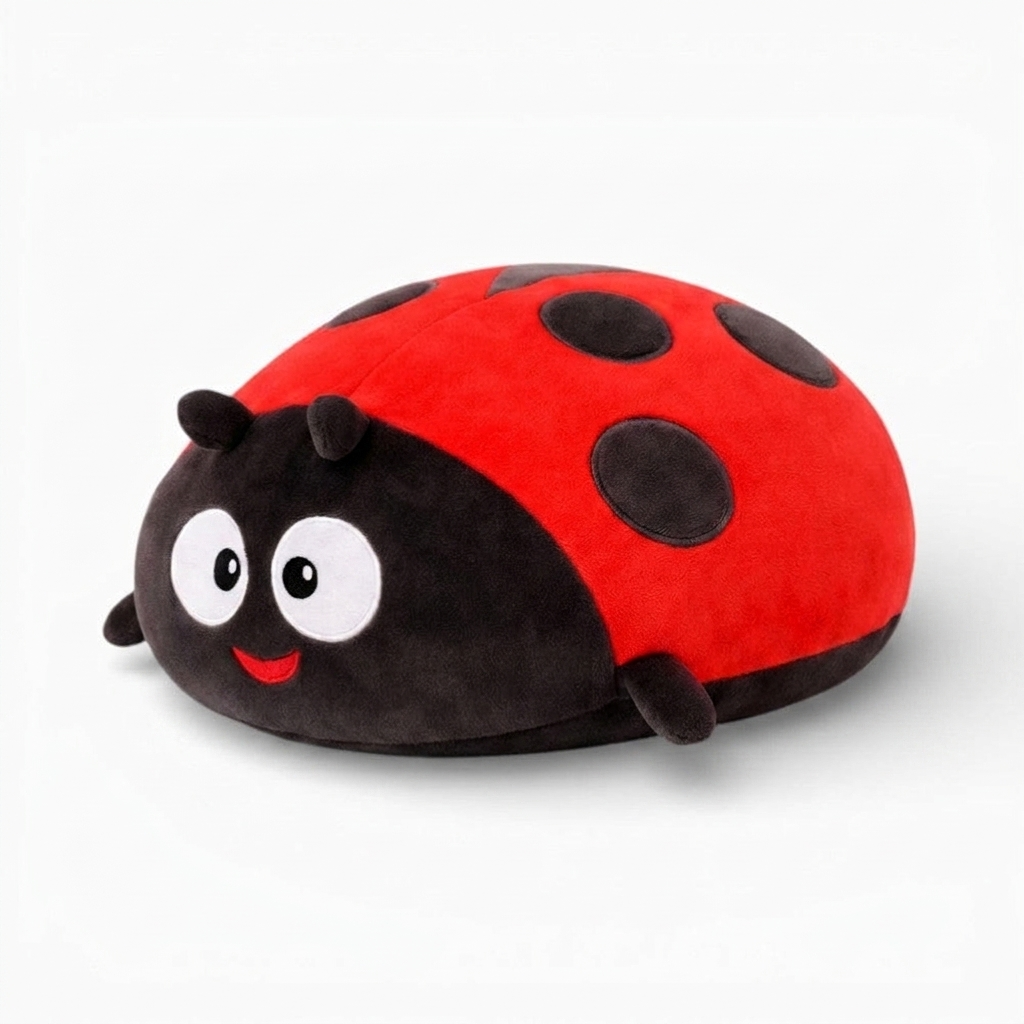 Marienkäfer Kuscheltier Rot-Schwarz 40–60 cm
