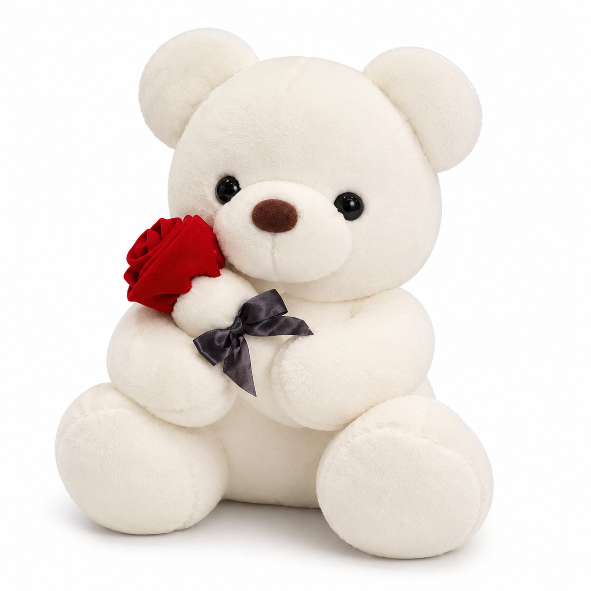Teddybär mit roter Rose 20 cm