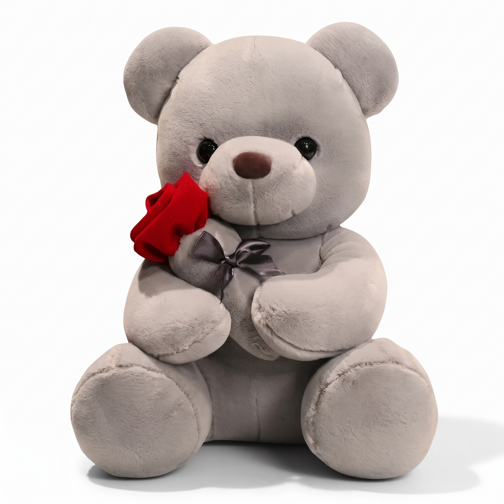 Teddybär mit roter Rose 20 cm