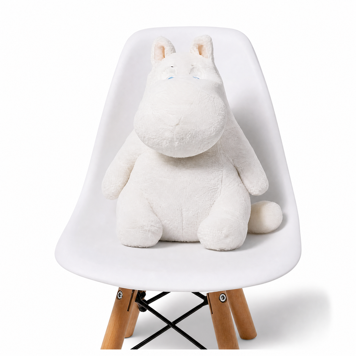 Weißes Nilpferd Kuschelkissen 30 cm