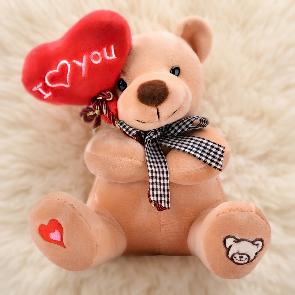 Teddybär mit Herz Beige 30 cm