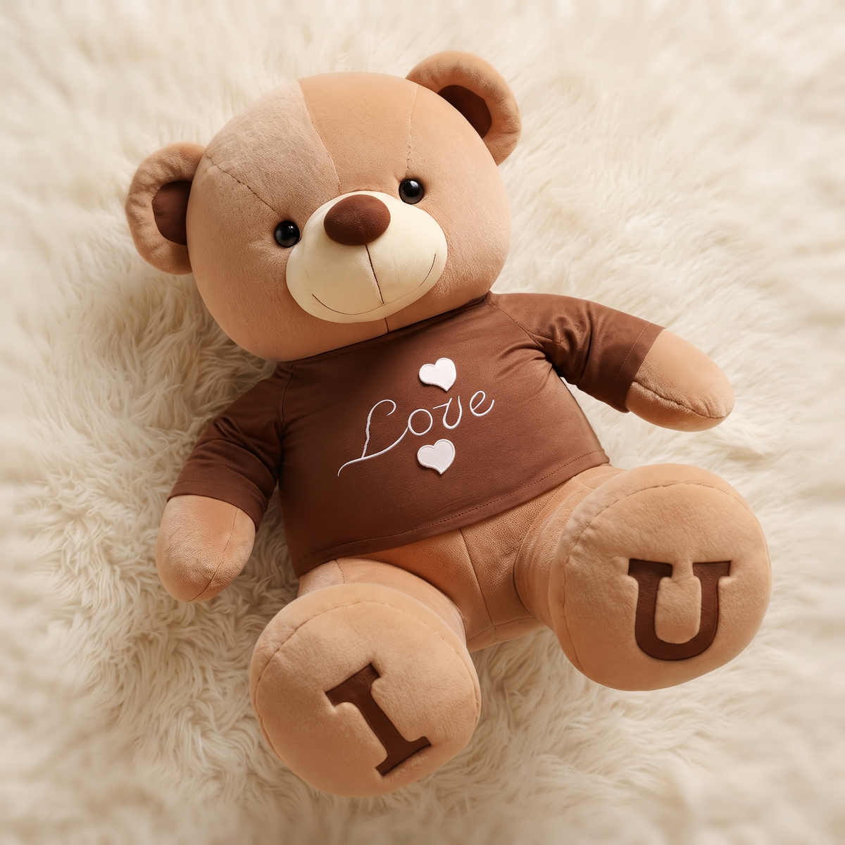 Riesen Teddybär mit Love-Shirt 80–100 cm