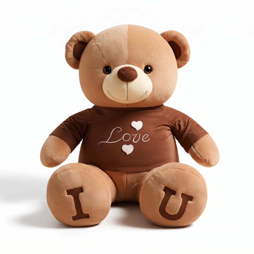 Riesen Teddybär mit Love-Shirt 80–100 cm