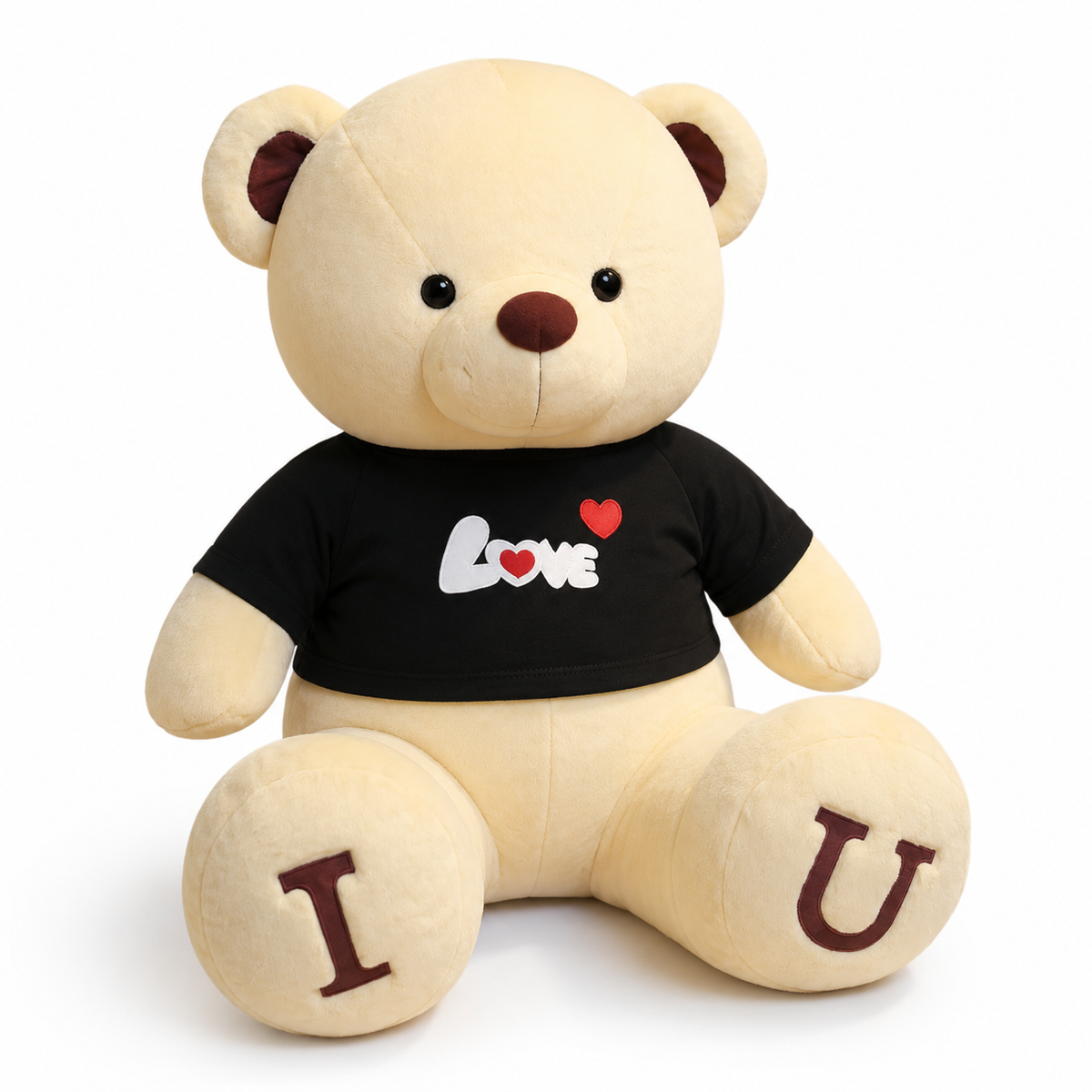 Riesen Teddybär mit Love-Shirt 80–100 cm