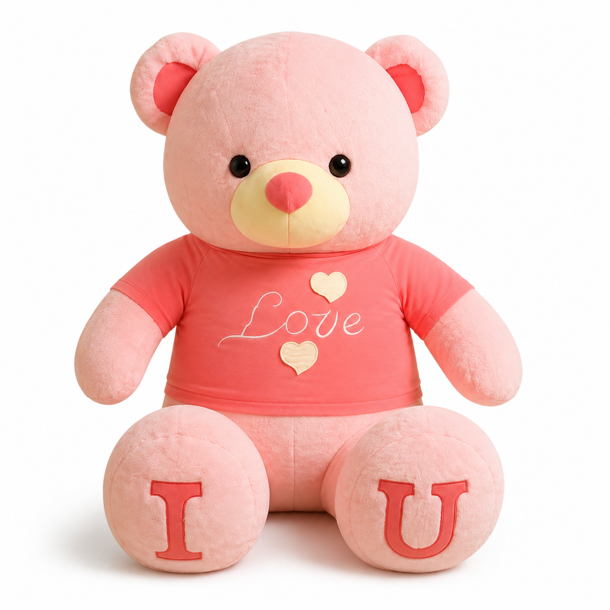 Riesen Teddybär mit Love-Shirt 80–100 cm