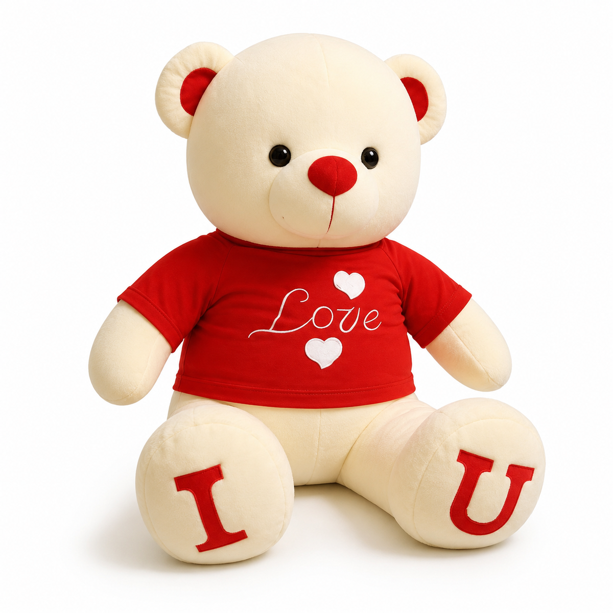 Riesen Teddybär mit Love-Shirt 80–100 cm