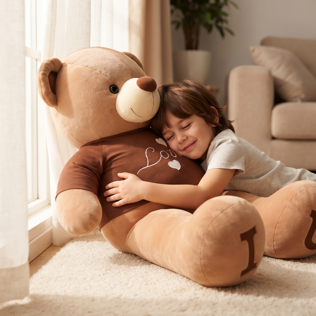 Riesen Teddybär mit Love-Shirt 80–100 cm