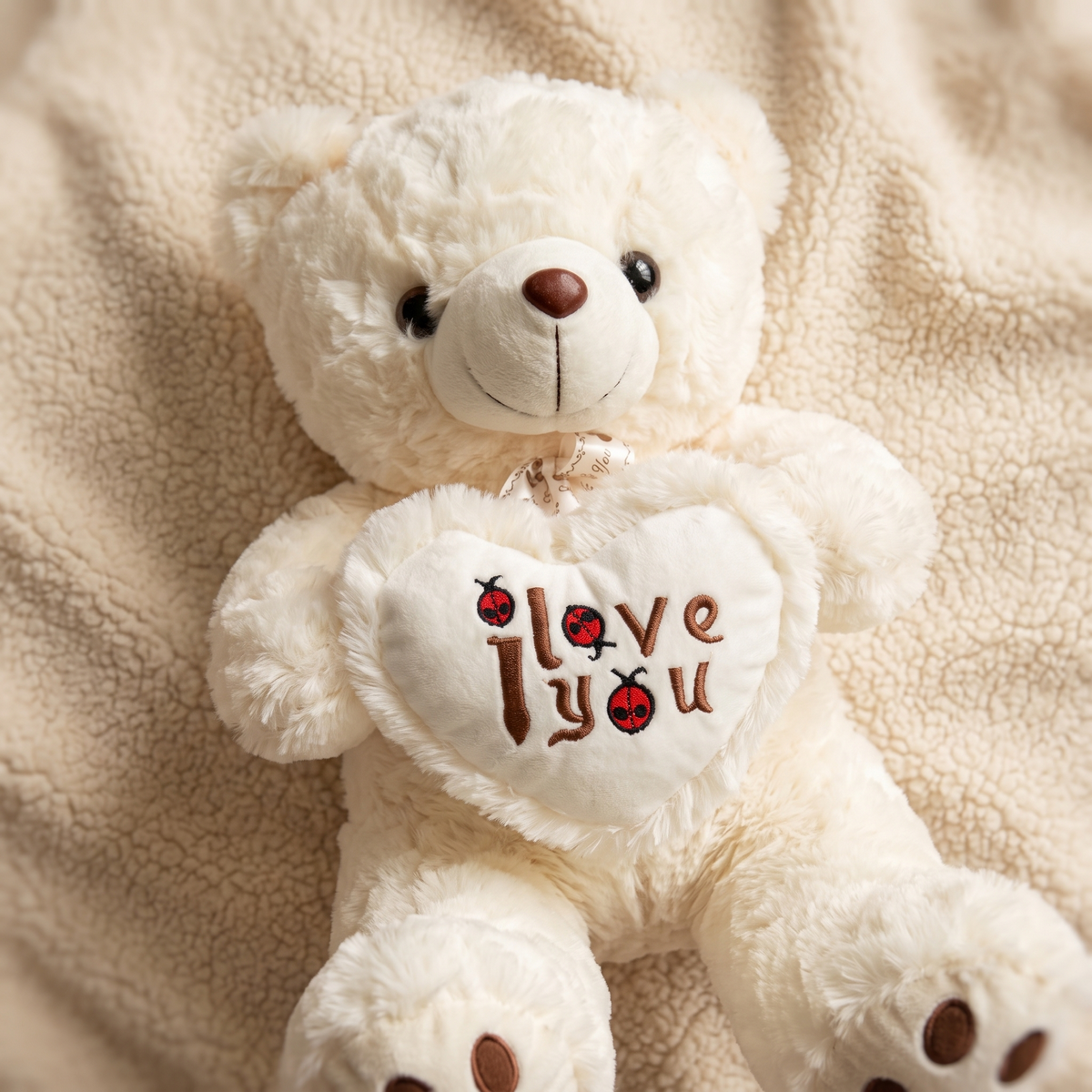 Flauschiger Teddybär I Love You 50–70 cm