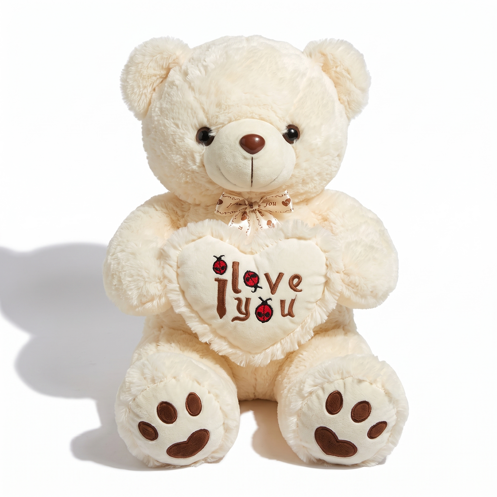 Flauschiger Teddybär I Love You 50–70 cm