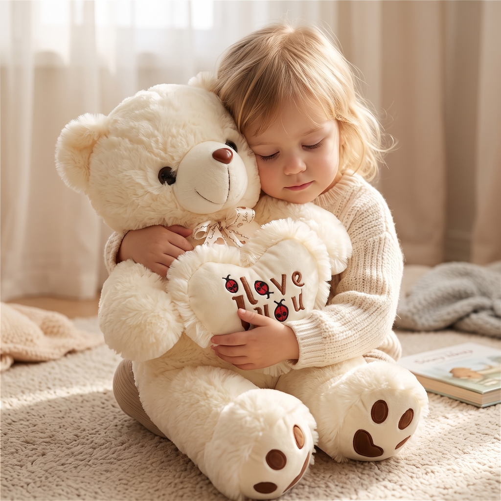 Flauschiger Teddybär I Love You 50–70 cm