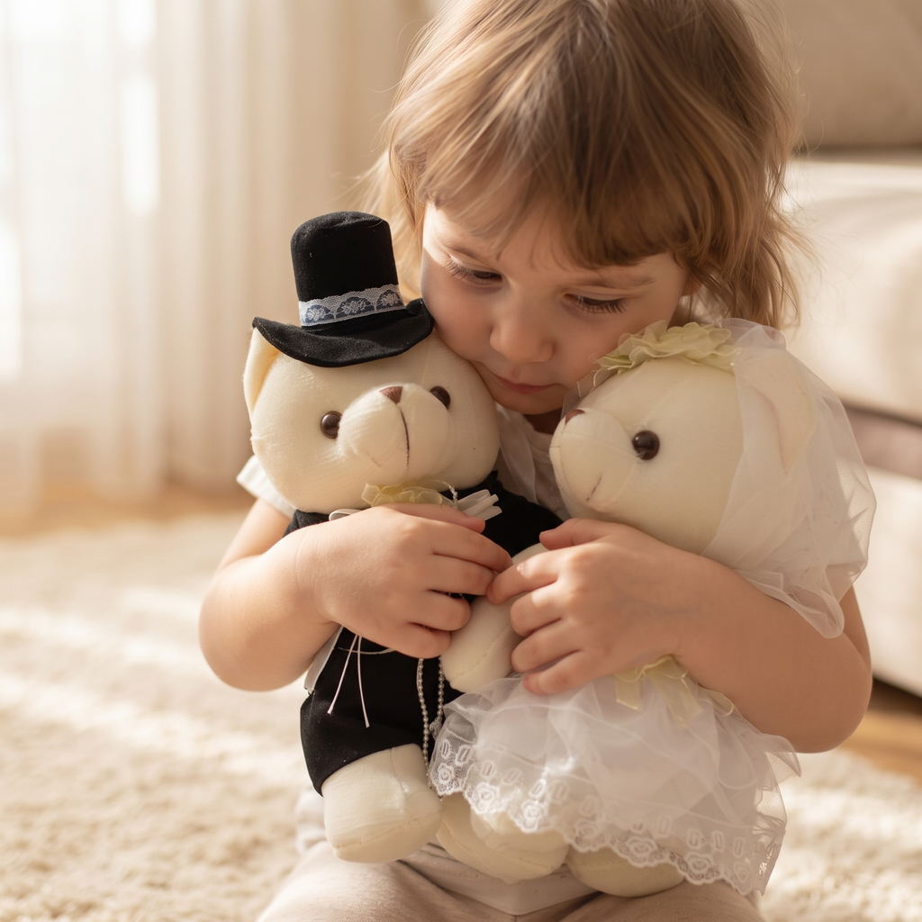 Hochzeits-Teddybär Paar 20 cm
