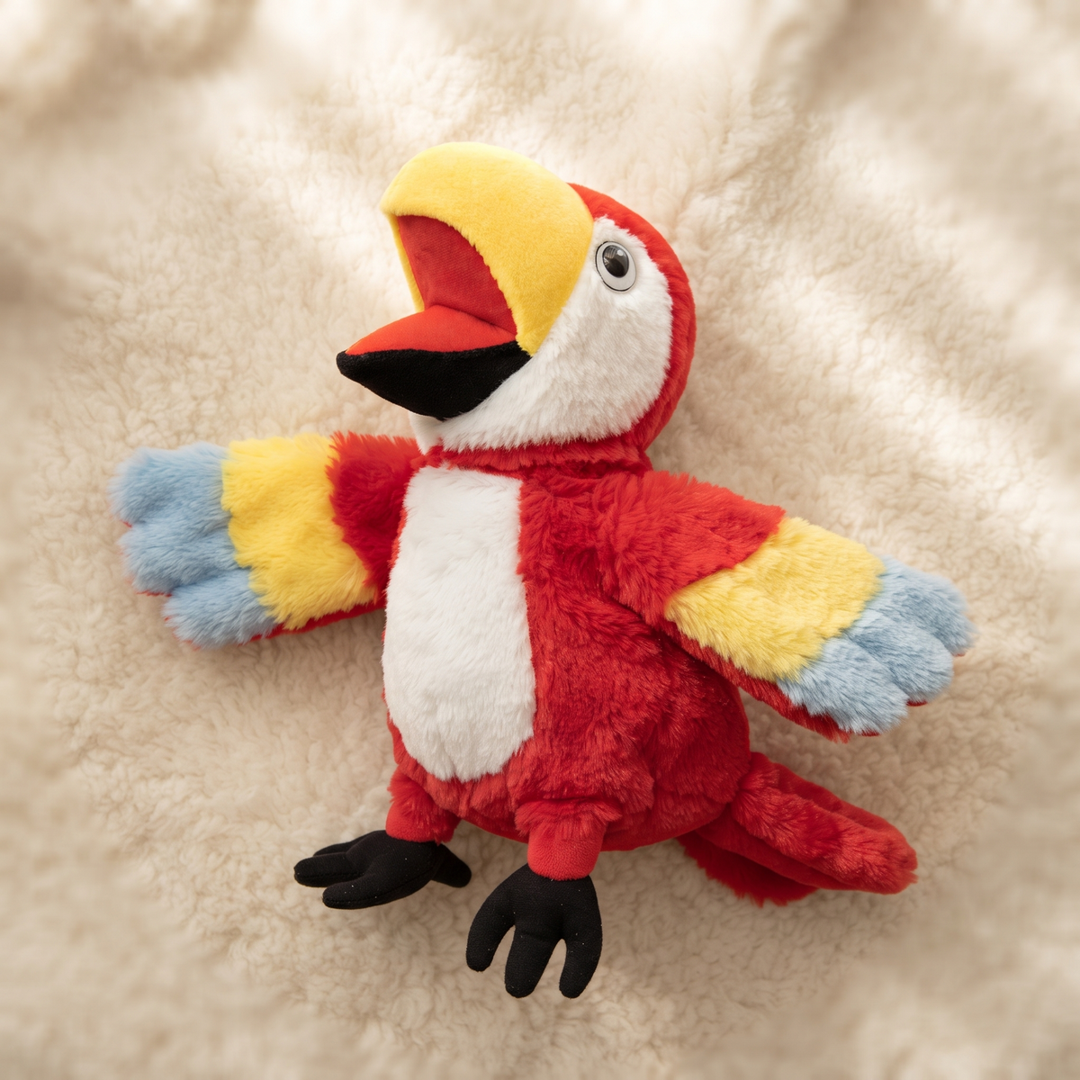 Bunte Papageien Handpuppe