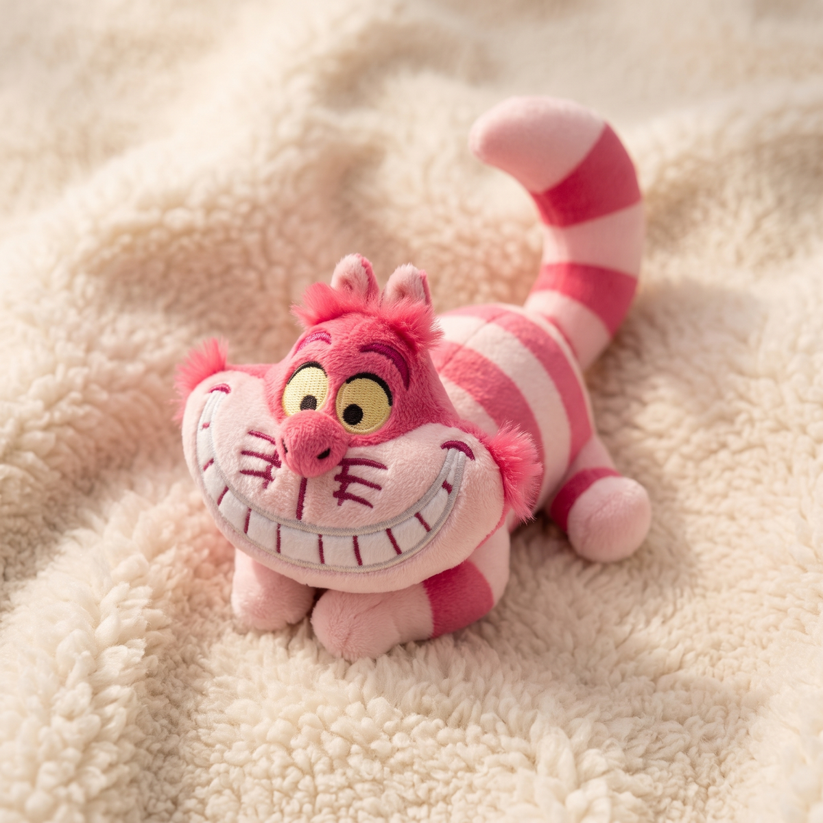 Grinsekatze Magnet-Schulterplüsch 16 cm