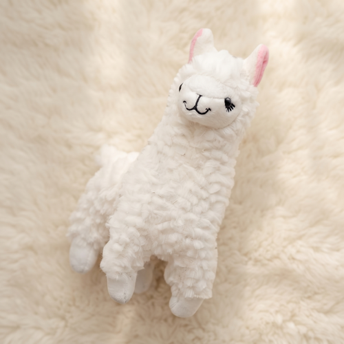 Alpaka Kuscheltier mit Lockenfell 23 cm