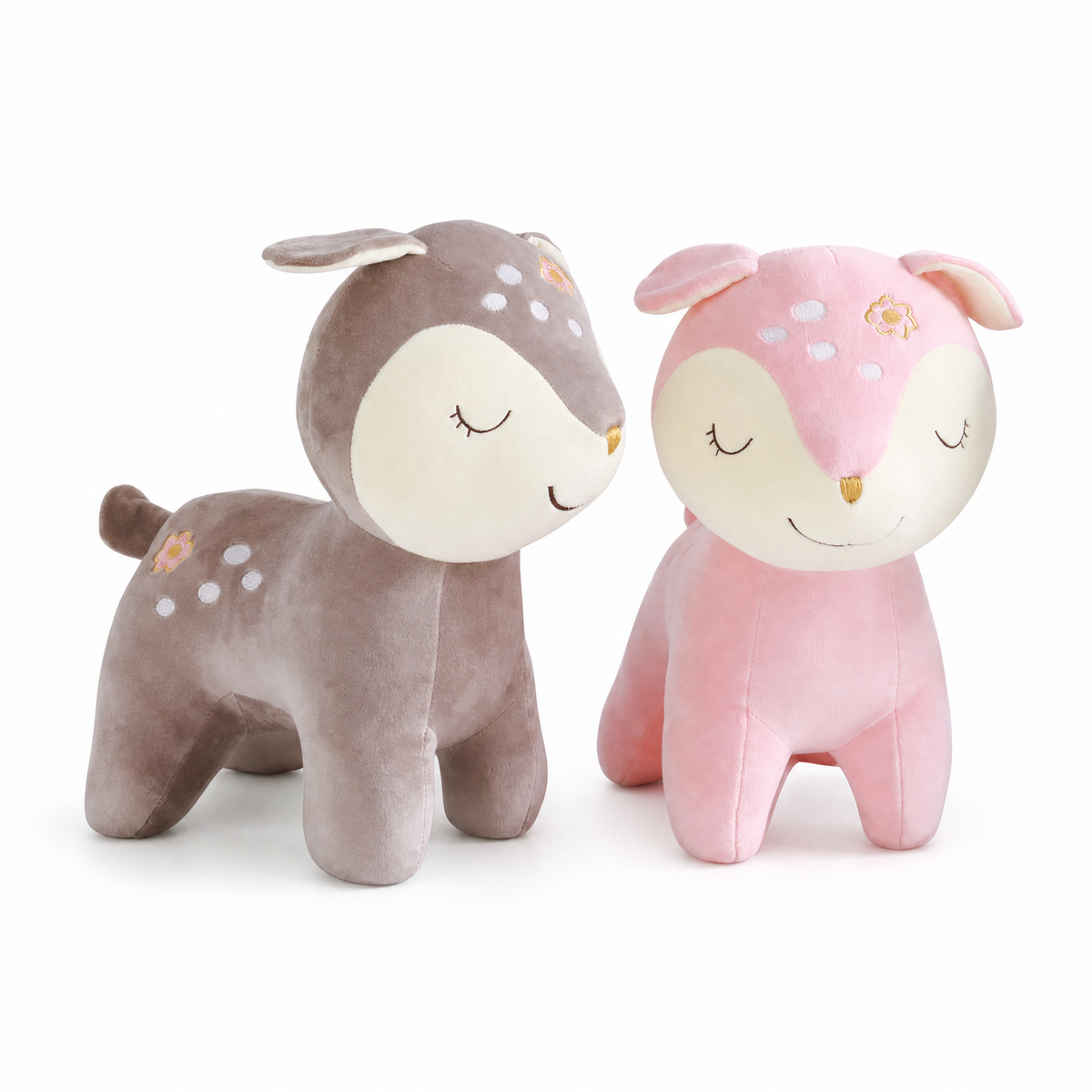 Kawaii Rehkitz Kuscheltier Rosa oder Braun 28 cm
