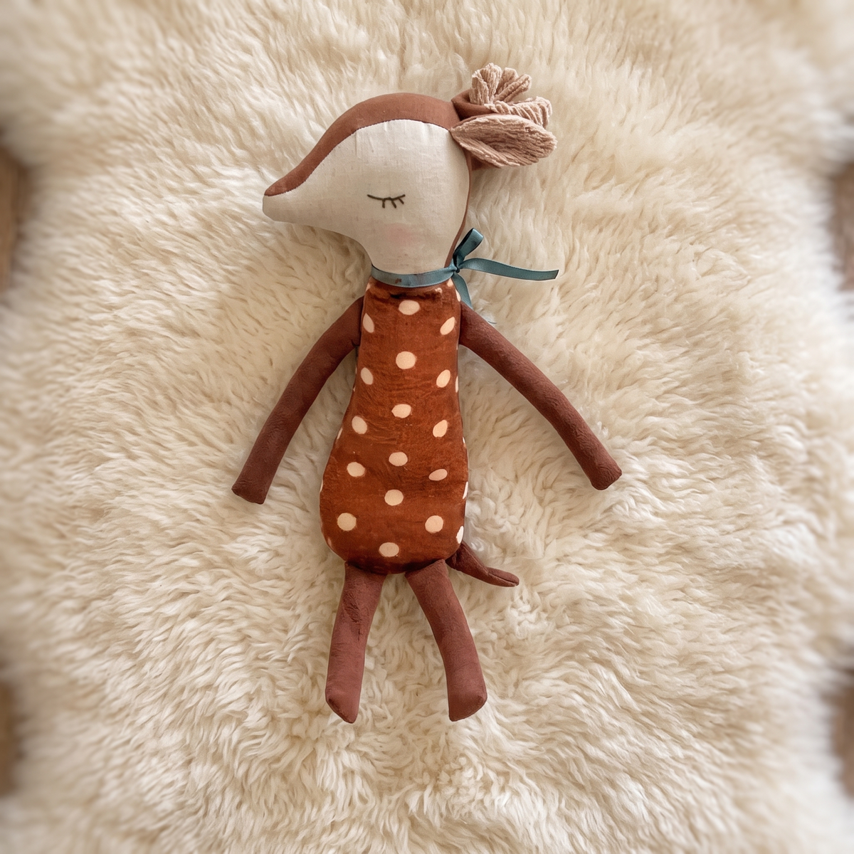 Rehkitz Kuscheltier Braun mit Punkten 38 cm