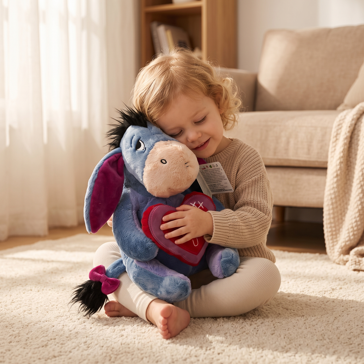 Bourriquet Disney Kuscheltier mit I-Love-U-Herz 30 cm