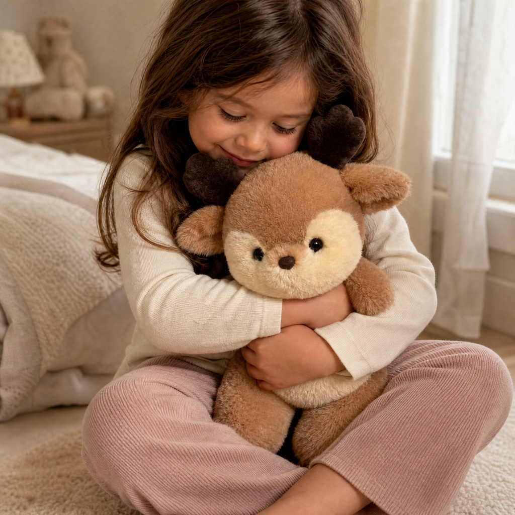 Hirsch Kuscheltier Beige 60 cm
