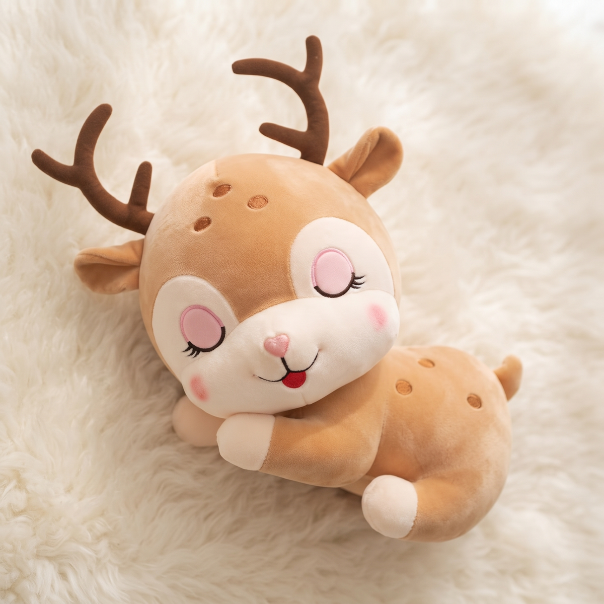 Schlafendes Hirsch Kuscheltier 20–40 cm