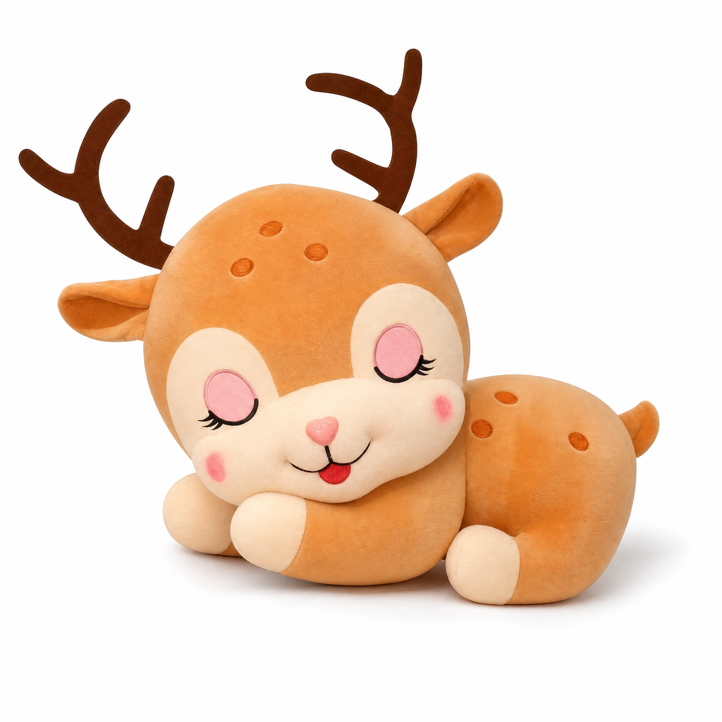 Schlafendes Hirsch Kuscheltier 20–40 cm