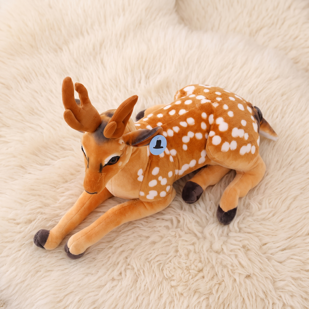 Riesen Hirsch Kuscheltier mit weißen Flecken 30–90 cm