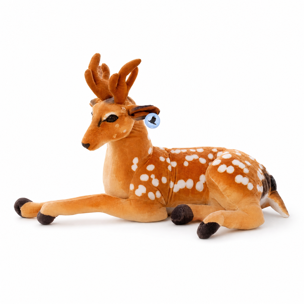 Riesen Hirsch Kuscheltier mit weißen Flecken 30–90 cm
